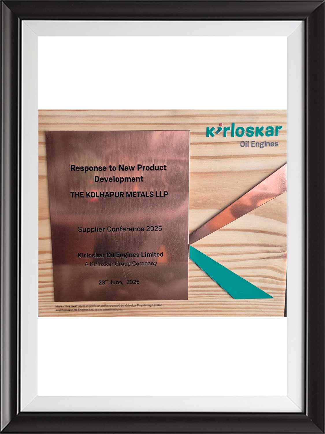 KOEL SQIC 2023 competition - Platinum Award Price